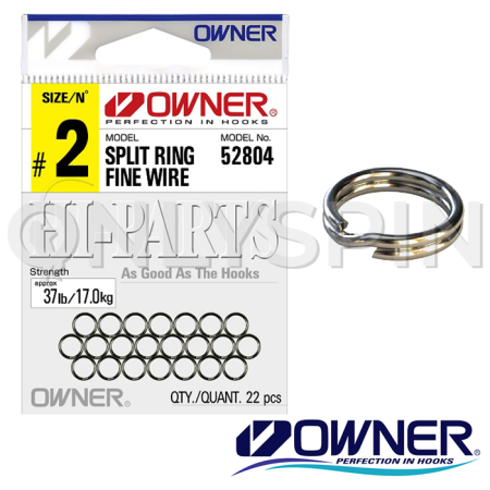 Заводные кольца Owner 72804 Split Ring Fine Wire #00 (24шт в уп)