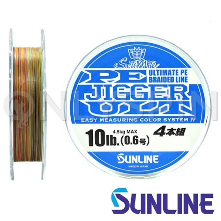 Шнур Sunline PE Jigger ULT 4 Braid 300m multicolor #2.5 0.26mm 18.1kg