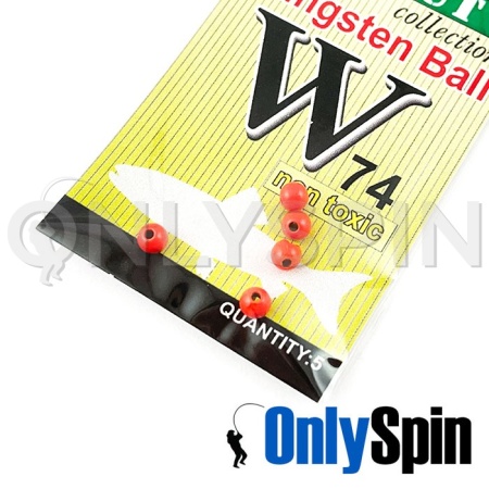 Вольфрамовые головки OnlySpin 1.9gr 6.3mm красный 5шт