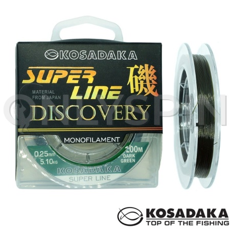 Леска Kosadaka Super Line Discovery 100m темно-зеленый 0.16mm 2.15kg