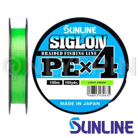 Шнур Sunline Siglon PE X4 150m light green #0.6 0.132mm 4.5kg