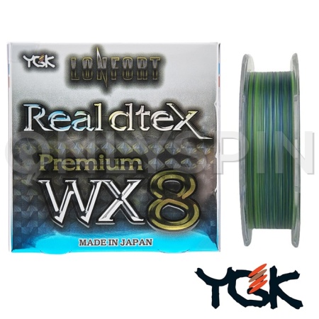 Шнур YGK Lonfort Real DTex Premium PE WX8 150m multicolor #0.3 0.09mm 4.08kg