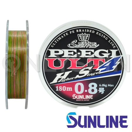 Шнур Sunline SM PE EGI ULT HS4 HG 120m multicolor #0.8 0.148mm 6.3kg