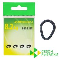 Заводные кольца Сезон Рыбалки Egg Ring титановые разжимные 0.7x4.7x6.7mm 6kg 5шт