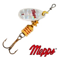 Блесна вертушка Mepps Comet Rainbo 1 AG 3.5gr Серебро Голограмма