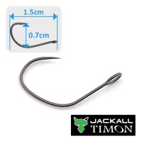 Крючки одинарные Jackall Timon 22CP #8 16шт