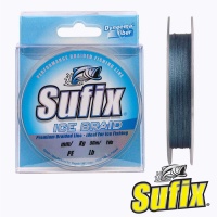 Шнур Sufix Ice Braid grey 50m 20lb 0.18mm 9.1kg