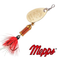 Блесна вертушка Mepps Aglia Mouche 00 OR RG 1.5gr Золото Красный