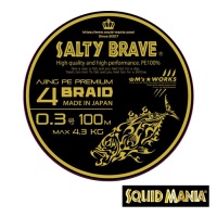 Шнур Squid Mania Salty Brave PE X4 100m orange #0.2 7.3lb 0.074mm 3.3kg Шнур Squid Mania Salty Brave PE X4 100m orange #0.2 7.3lb 0.074mm 3.3kg