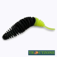 Мягкие приманки Trout Zone Plamp 2.5 Black Chartreuse 7шт