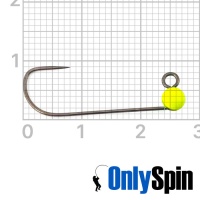 Форелевые джиг-головки OnlySpin Hayabusa JH777-BL #5 0.1gr шартрез 3шт