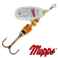Блесна вертушка Mepps Comet Rainbo 2 AG 4.5gr Серебро Голограмма