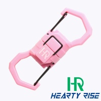 Карабин Hearty Rise Magnetic Locking Dual Carabine розовый