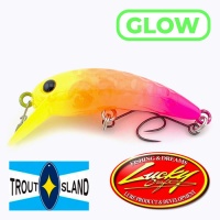 Воблер Lucky Craft x Justace Wah 40SF Bell+ Tehepero Glow (Trout Island Color)