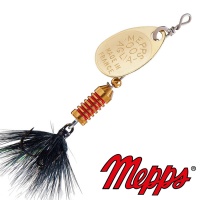 Блесна вертушка Mepps Aglia Mouche 00 OR NR 1.5gr Золото Черный