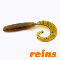 Мягкие приманки Reins FAT G-Tail Grub 3 565 Motor Oil Green Flake 12шт