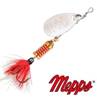 Блесна вертушка Mepps Aglia Mouche 00 AG RG 1.5gr Серебро Красный