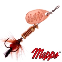 Блесна вертушка Mepps Aglia Mouche 00 CU RG 1.5gr Медь Красный