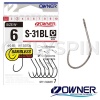 Крючки одинарные Owner S-31BL Barbless 8 8шт