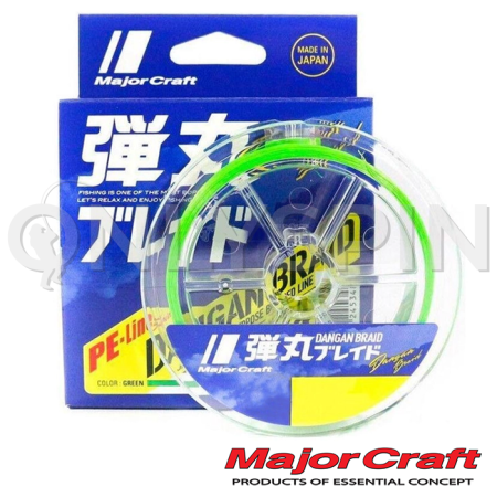 Шнур Major Craft Dangang Braid PE X4 150m green #1.2 0.15mm 8.6kg