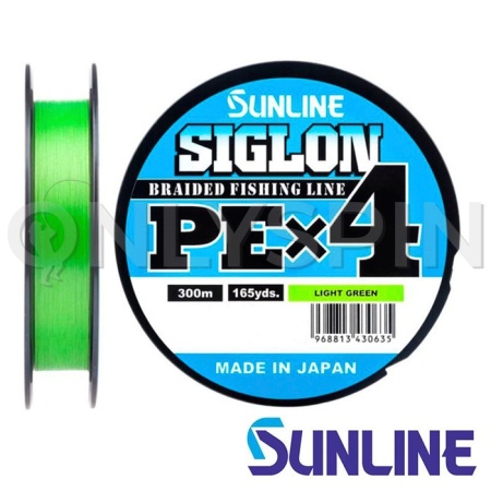 Шнур Sunline Siglon PE X4 300m light green #1.2 25lb 0.209mm 11kg