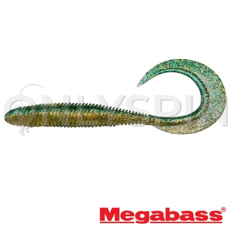 Мягкие приманки Megabass Kemuri Curly 4.5 green gold 7шт