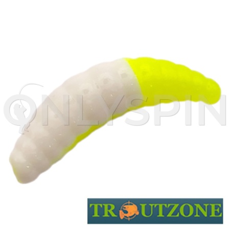 Мягкие приманки Trout Zone Maggot 1.6 White Chartreuse 10шт