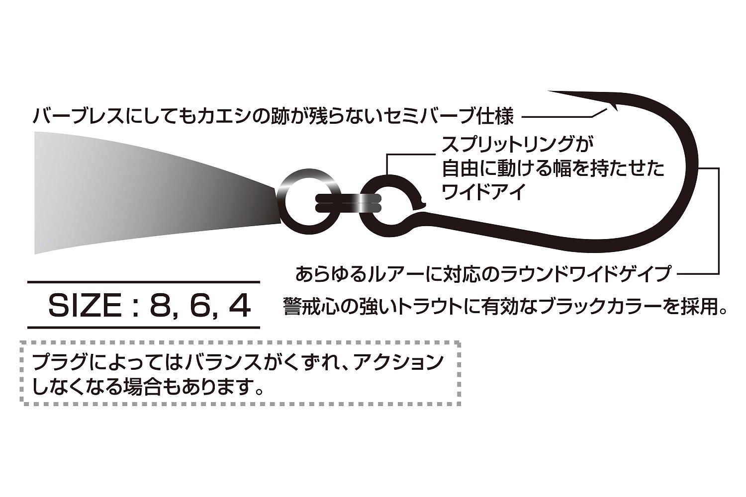 Крючки одинарные Decoy Single 28 Troutin #6 16шт