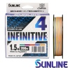 Шнур Sunline Infinitive PE X4 200m multicolor #2.5 40lb 0.260mm 18.2kg