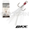 Крючки тройные BKK Feathered Spear 21-SS White #1 3шт Крючки тройные BKK Feathered Spear 21-SS White #1 3шт