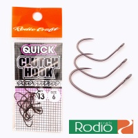 Крючки одинарные Rodio Craft Quick Clutch Hook #8 13шт