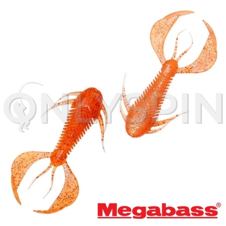 Мягкие приманки Megabass Rock Hog 2.5 clear orange/rainbow flake 7шт