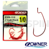 Крючки офсетные Owner 5109 J-Light Worm Hook Red 3/0 5шт