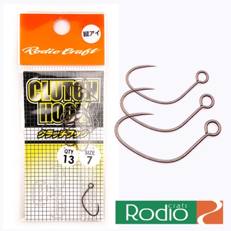Крючки одинарные Rodio Craft Clutch Hook Vertical Eye #7 13шт