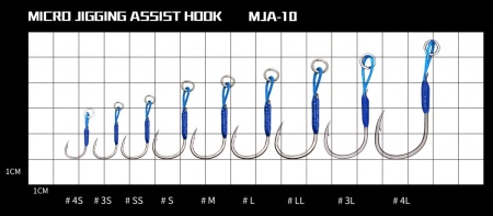 Крючки ассисты Hearty Rise Micro Jigging Assist Jook S 4шт