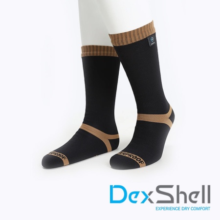 Водонепроницаемые носки DexShell Hytherm Pro Tobacco черный/коричневый M(39-42)