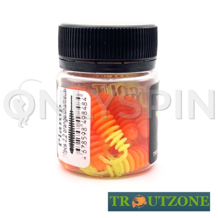Мягкие приманки Trout Zone Plamp 2.2 Orange Chartreuse 10шт