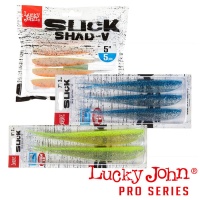 Мягкие приманки Lucky John Slick Shad-V 9 009 2шт
