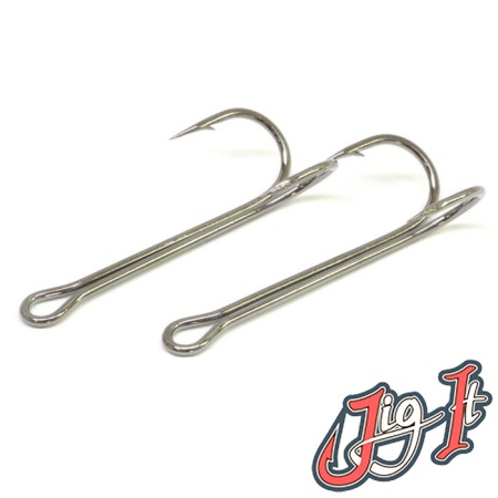 Крючки двойные Jig It Long Double Hooks #4/0 10шт
