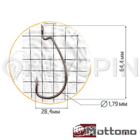 Крючки офсетные Mottomo JS-16 #6/0 4шт