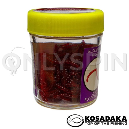 Мягкие приманки Kosadaka Мотыль плавающий 18gr Темно-красный мотыль