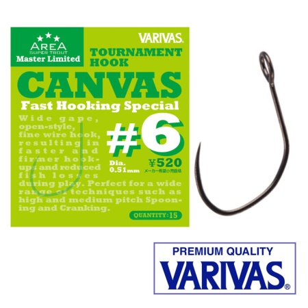 Крючки Varivas Tournament Hook Canvas #6 15шт