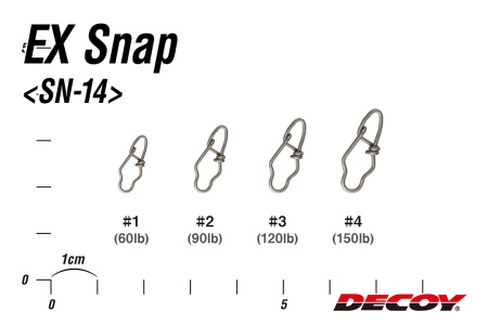 Застежки Decoy EX Snap SN-14 #4 67.5kg 7шт Застежки Decoy EX Snap SN-14 #4 67.5kg 7шт