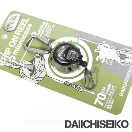 Ретривер Daiichiseiko Clip-On Reel + Micro Case dark earth