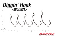 Крючки офсетные Decoy Worm 21 #3/0 6шт