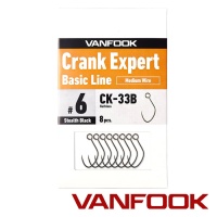 Крючки одинарные Vanfook CK-33B #6 8шт