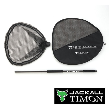 Подсак Jackall Timon T-Connection Landing Net black с доп. ручкой 60cm (EVA)