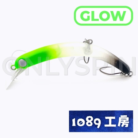 Воблер 1089 Koubou Sakasanyoro Slim 60FS NDM-07 glow