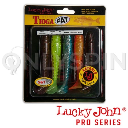 Мягкие приманки Lucky John Tioga Fat 3.9 MIX1 5шт