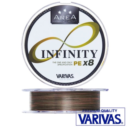 Шнур Varivas Area Super Trout Infinity PE X8 75m multicolor #0.3 7.5lb 0.09mm 3.4kg